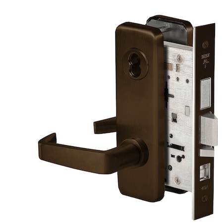 Best Grade 1 Office Mortise Lock, 15 Lever, J Escutcheon, SFIC Housing Less Core, Oil-Rubbed Bronze Finis 45H7AB15J613